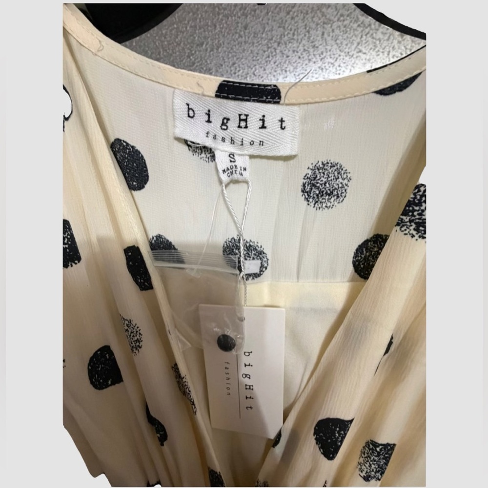 Black & Cream Polka Dot Dress - Picture 6 of 8